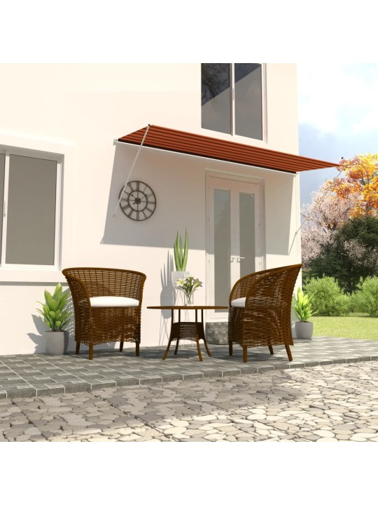 Zatahovací markýza 350 x 150 cm oranžovo-hnědá