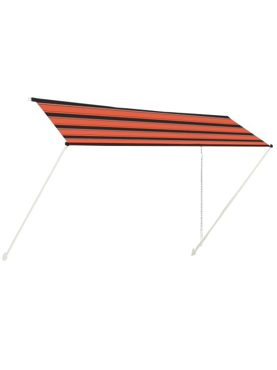 Zatahovací markýza 400 x 150 cm oranžovo-hnědá