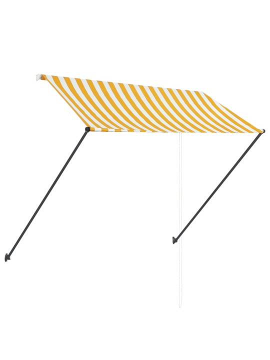 Zatahovací markýza s LED světlem 250 x 150 cm žlutobílá