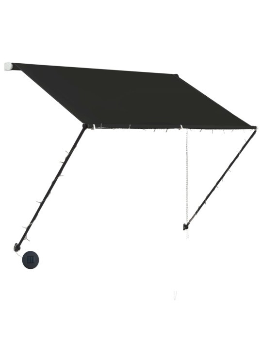 Zatahovací markýza s LED světlem 150 x 150 cm antracitová