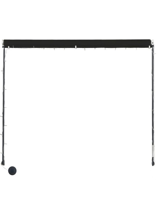 Zatahovací markýza s LED světlem 150 x 150 cm antracitová