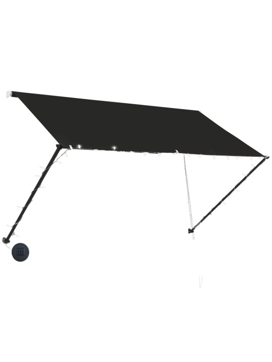 Zatahovací markýza s LED 250 x 150 cm antracitová