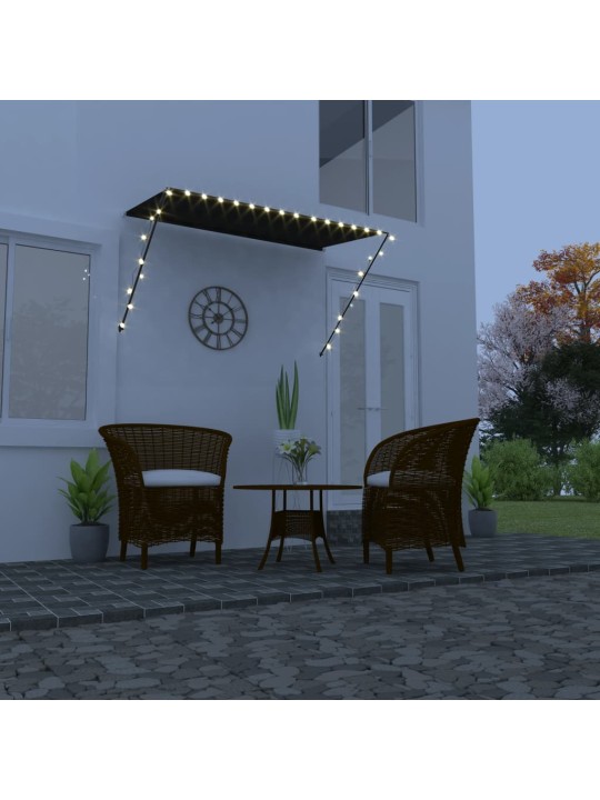 Zatahovací markýza s LED 250 x 150 cm antracitová