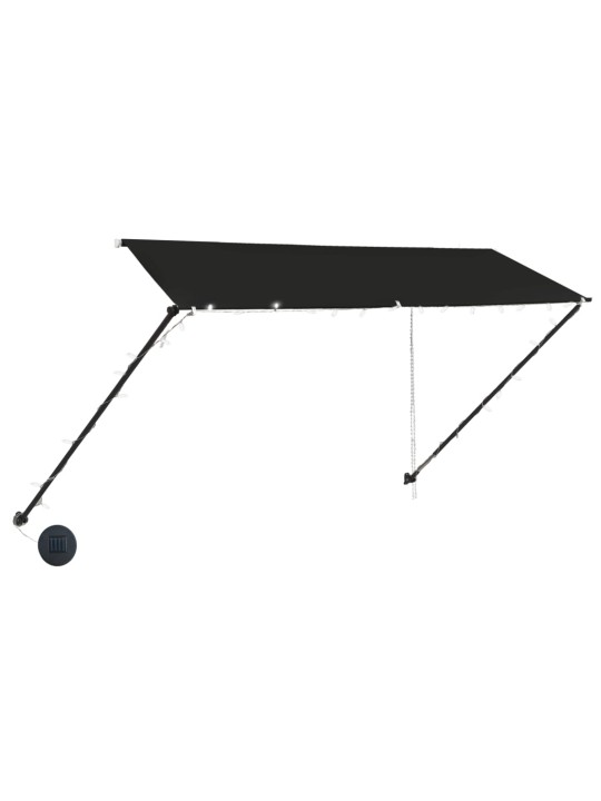Zatahovací markýza s LED světlem 350 x 150 cm antracitová