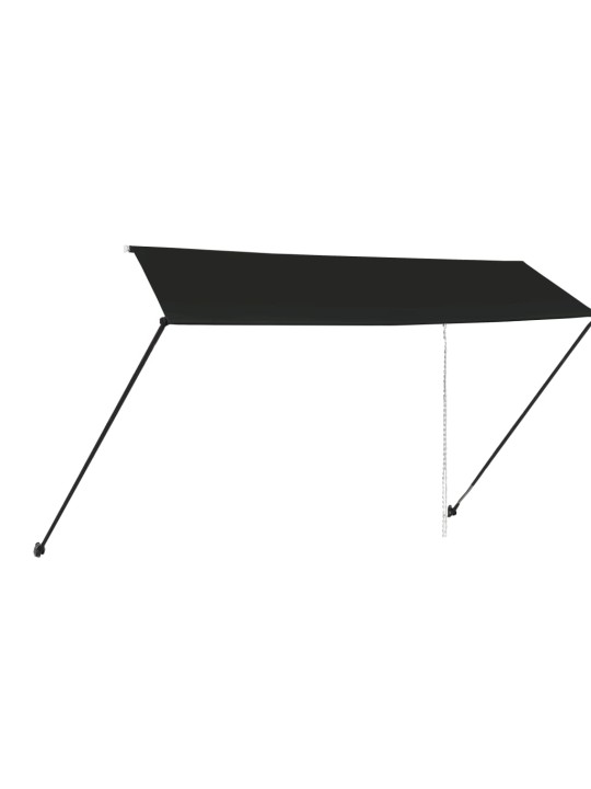 Zatahovací markýza s LED světlem 350 x 150 cm antracitová