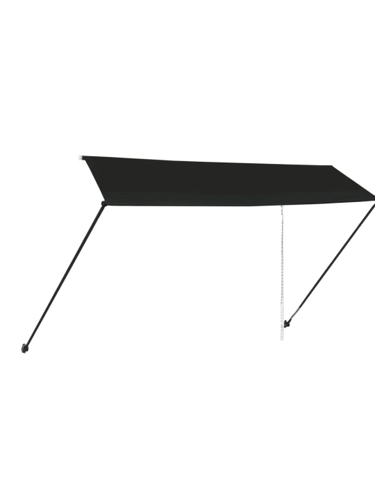 Zatahovací markýza s LED světlem 350 x 150 cm antracitová
