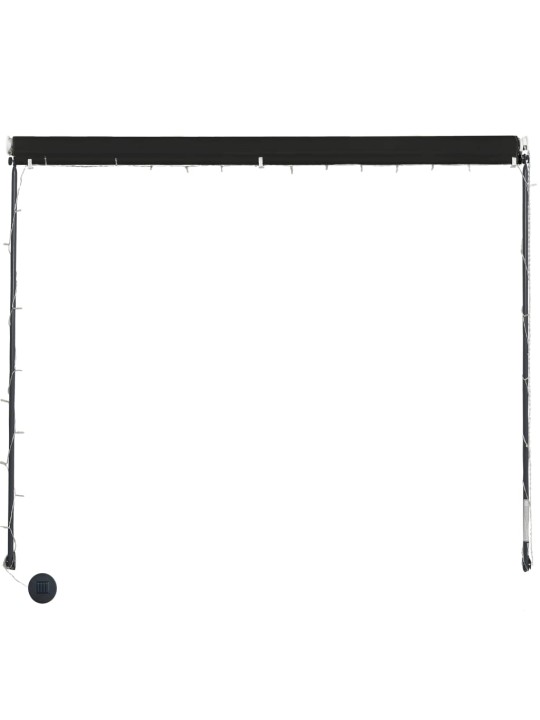 Zatahovací markýza s LED světlem 350 x 150 cm antracitová