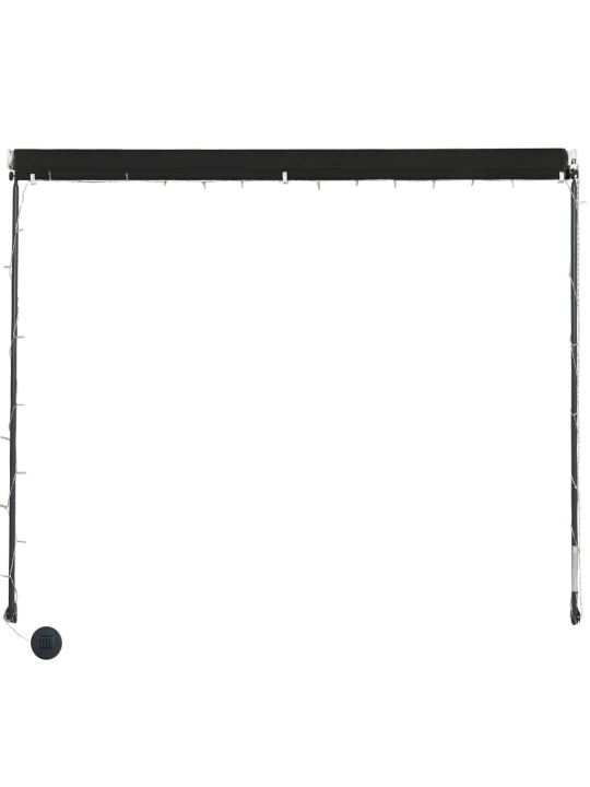 Zatahovací markýza s LED světlem 350 x 150 cm antracitová
