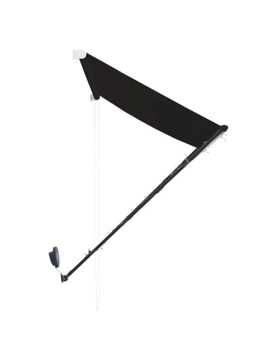 Zatahovací markýza s LED světlem 350 x 150 cm antracitová