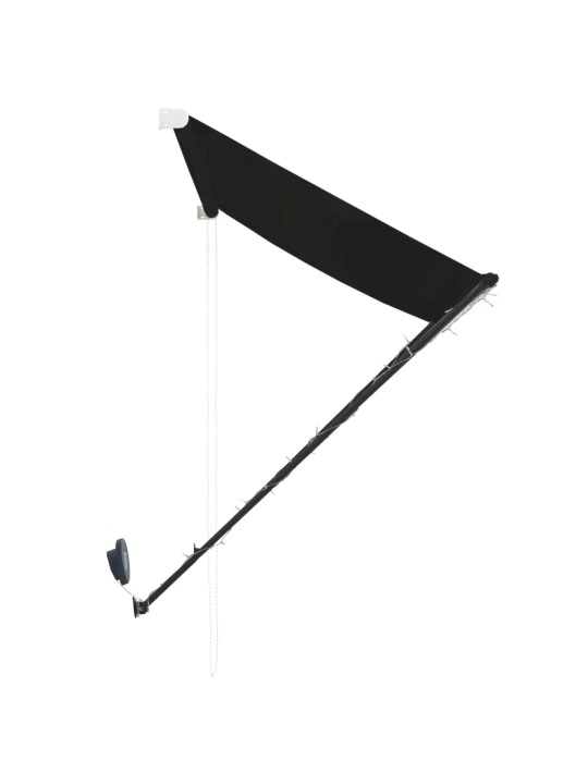 Zatahovací markýza s LED světlem 350 x 150 cm antracitová