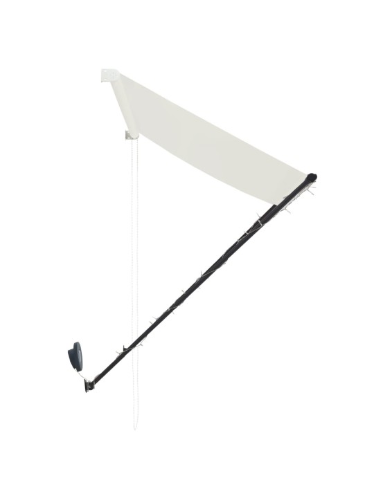 Zatahovací markýza s LED světlem 300 x 150 cm krémová