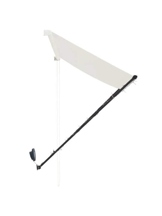 Zatahovací markýza s LED světlem 300 x 150 cm krémová