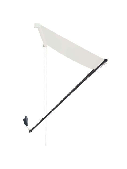 Zatahovací markýza s LED světlem 350 x 150 cm krémová