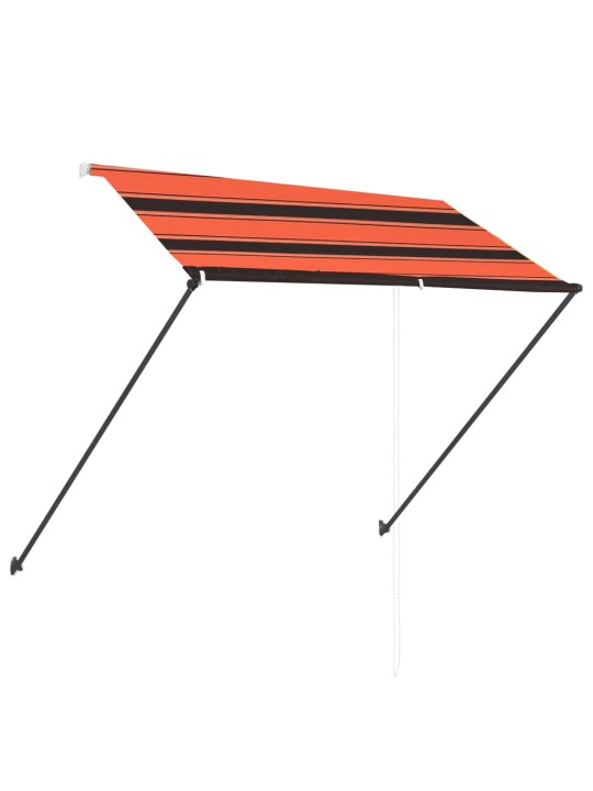 Zatahovací markýza s LED světlem 250 x 150 cm oranžovo-hnědá