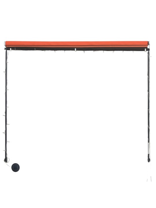 Zatahovací markýza s LED světlem 250 x 150 cm oranžovo-hnědá
