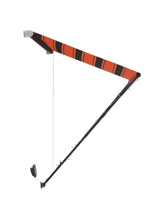 Zatahovací markýza s LED světlem 250 x 150 cm oranžovo-hnědá