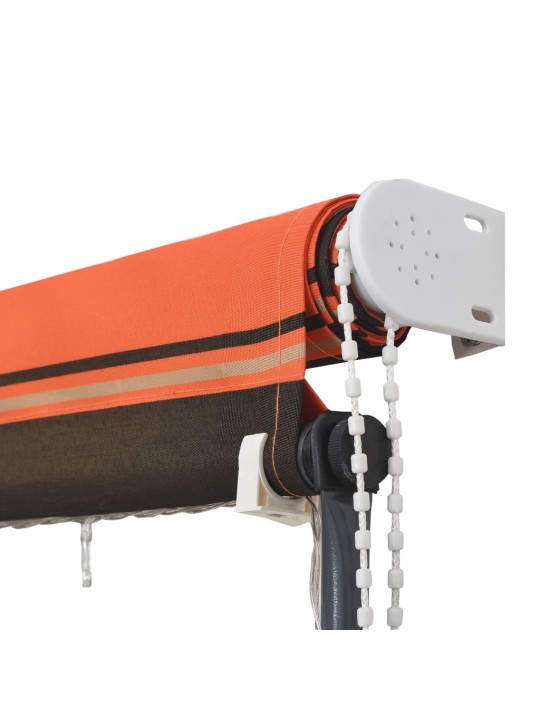 Zatahovací markýza s LED světlem 250 x 150 cm oranžovo-hnědá