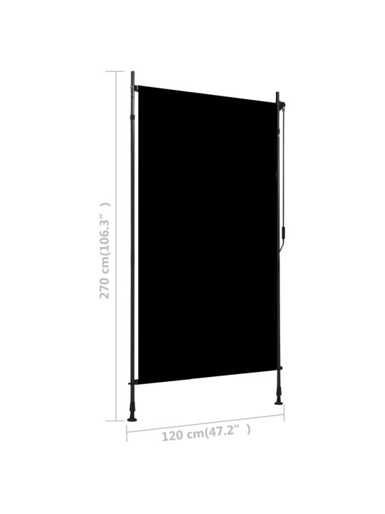 Venkovní roleta 120 x 270 cm antracitová