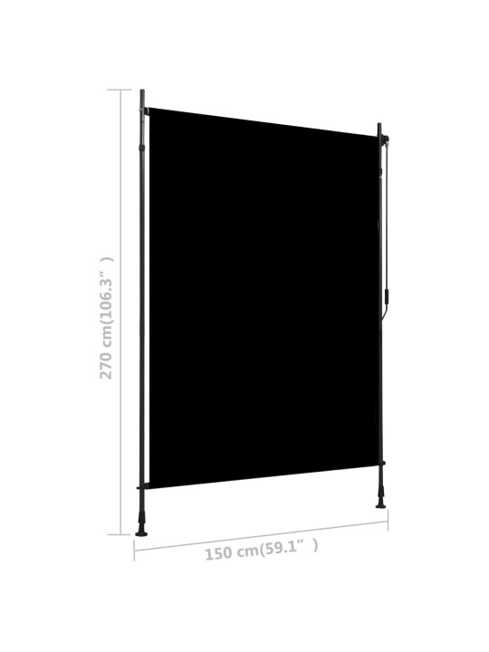 Venkovní roleta 150 x 270 cm antracitová