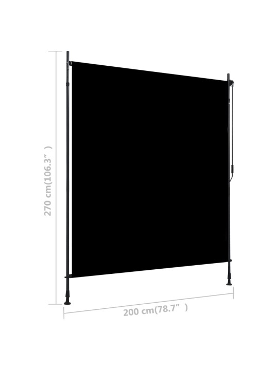 Venkovní roleta 200 x 270 cm antracitová