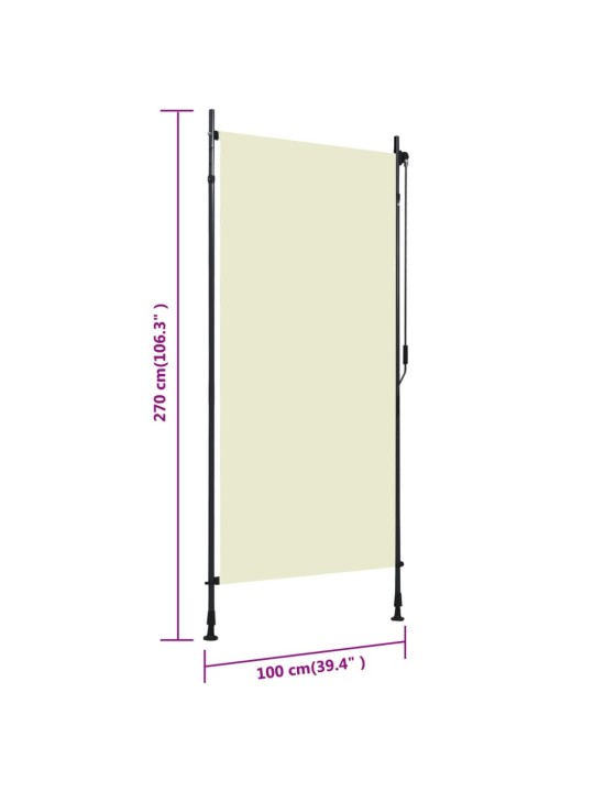 Venkovní roleta 100 x 270 cm krémová