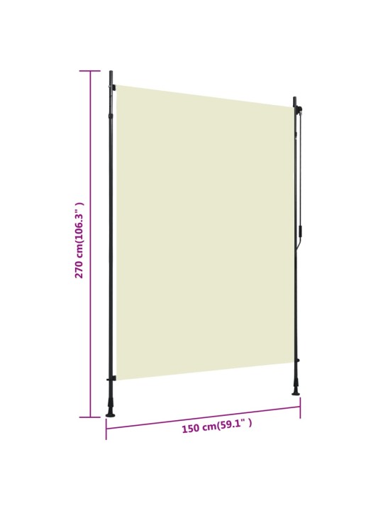 Venkovní roleta 150 x 270 cm krémová