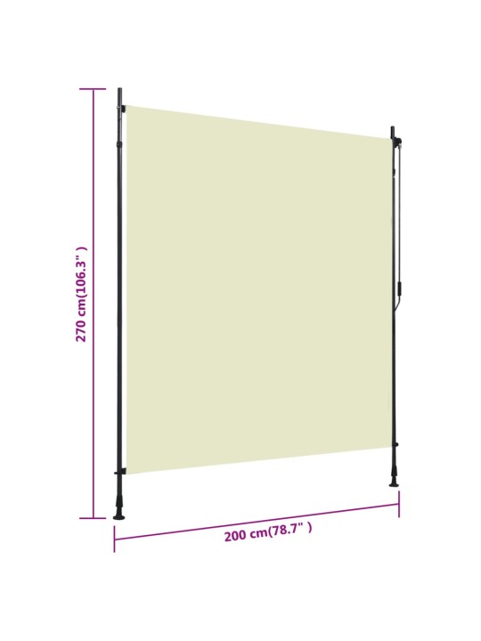 Venkovní roleta 200 x 270 cm krémová