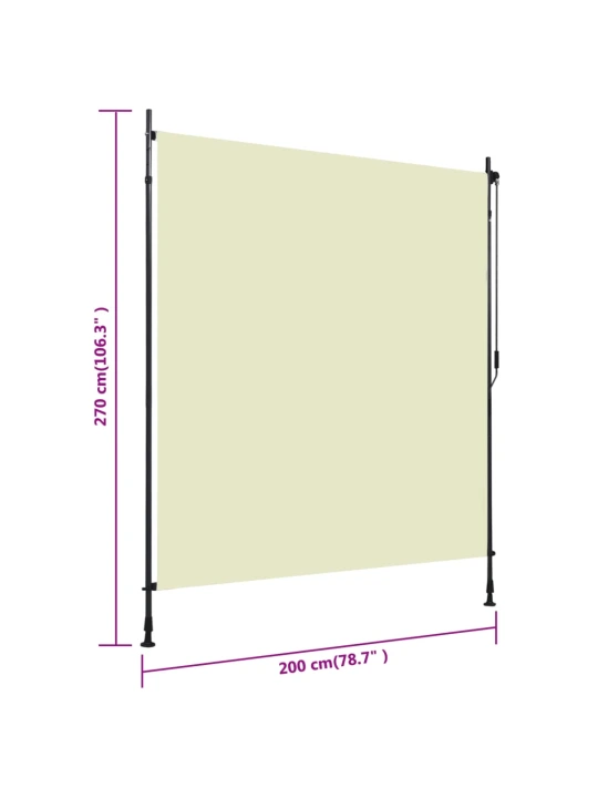 Venkovní roleta 200 x 270 cm krémová