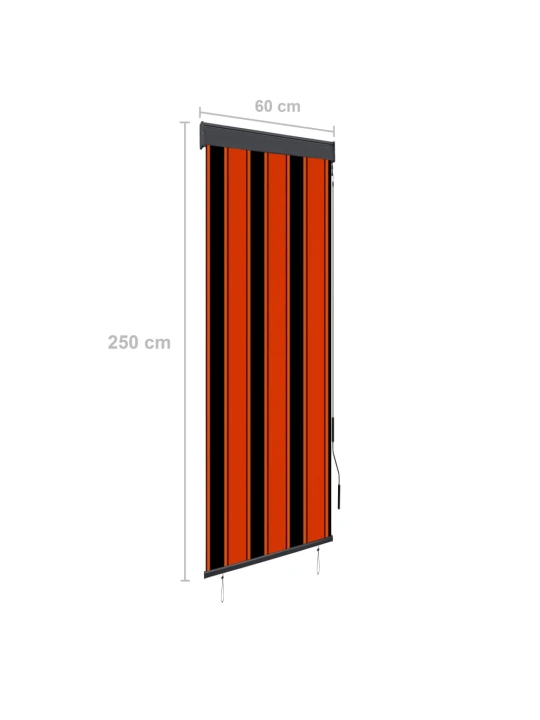 Venkovní roleta 60 x 250 cm oranžovo-hnědá