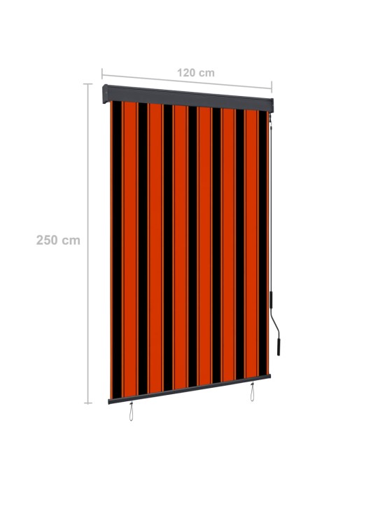 Venkovní roleta 120 x 250 cm oranžovohnědá
