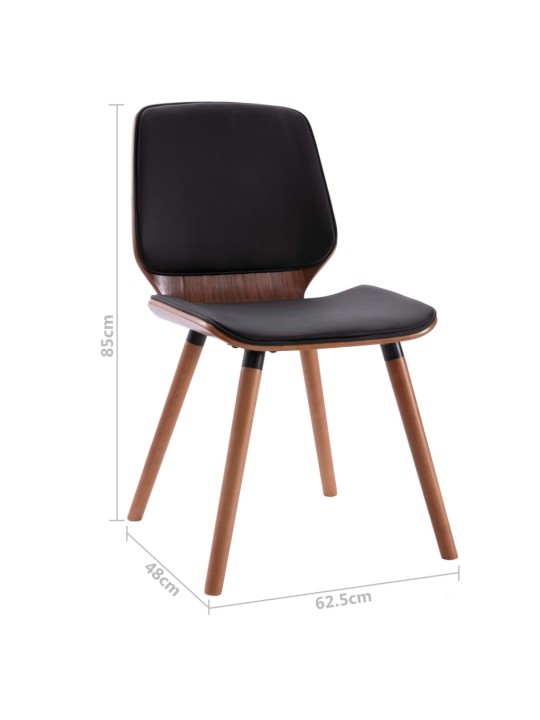 Jídelní židle 2 ks černé umělá kůže