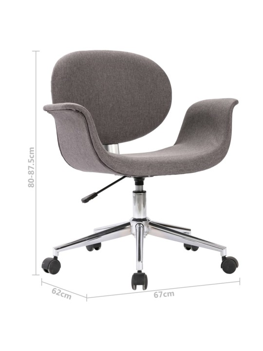 Otočná jídelní židle šedá textil