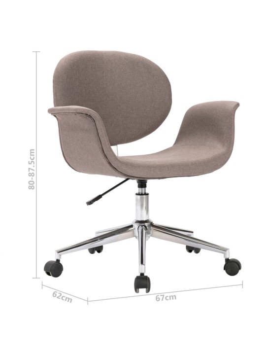Otočná jídelní židle taupe textil