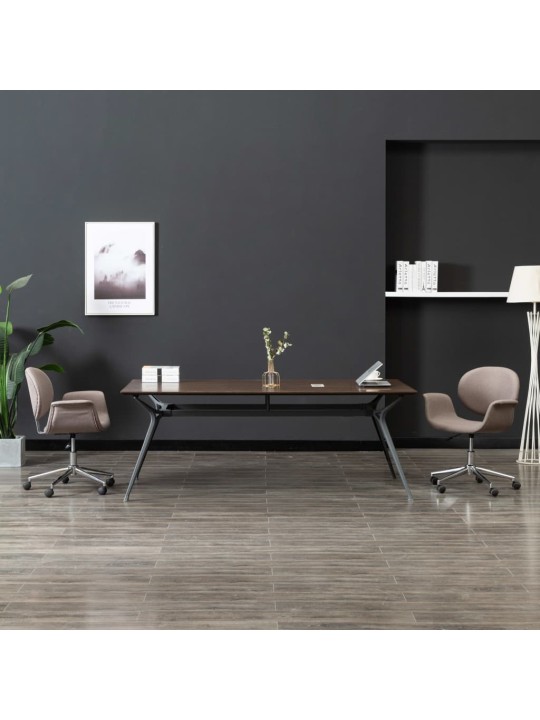 Otočná jídelní židle taupe textil