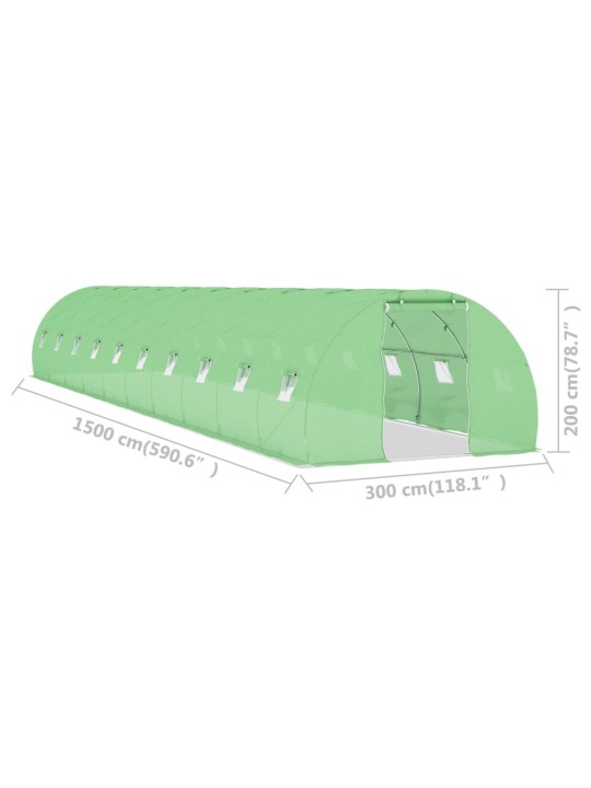 Fóliovník 45 m² 15 x 3 x 2 m