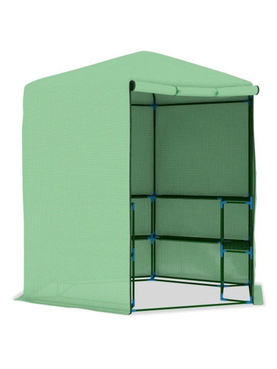 Skleník s policemi ocel 227 x 223 cm