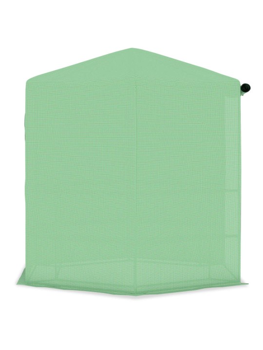 Skleník s policemi ocel 227 x 223 cm
