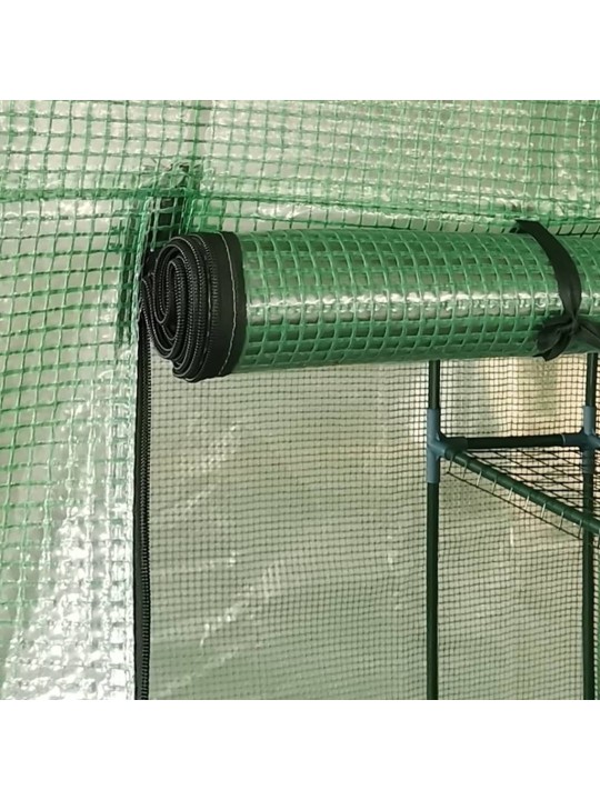 Skleník s policemi ocel 227 x 223 cm
