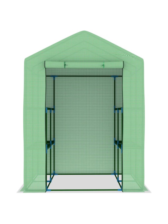 Skleník s policemi ocel 143 x 143 x 195 cm