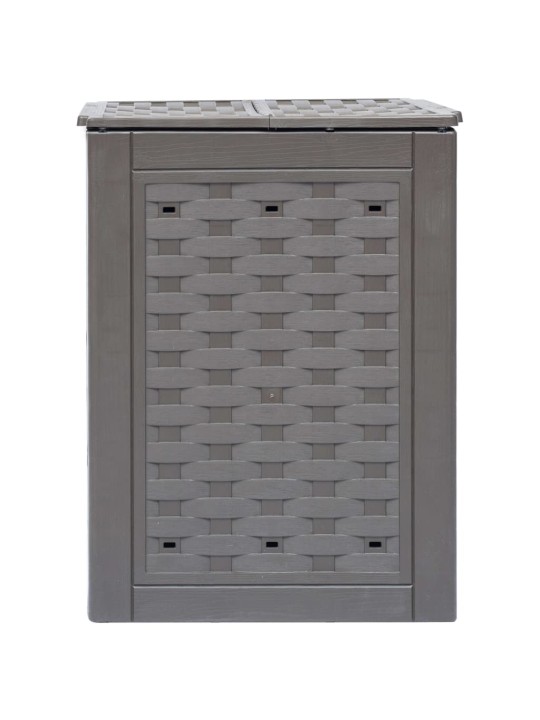 Zahradní kompostéry 2 ks hnědé 60x60x83 cm 600 l plast ratan