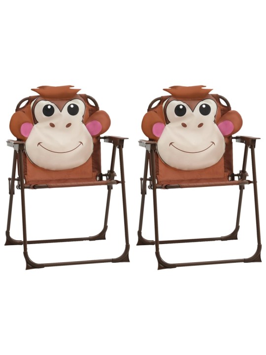 3dílný dětský zahradní bistro set se slunečníkem hnědý