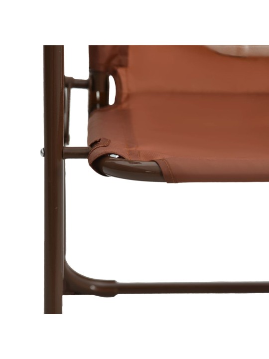 3dílný dětský zahradní bistro set se slunečníkem hnědý