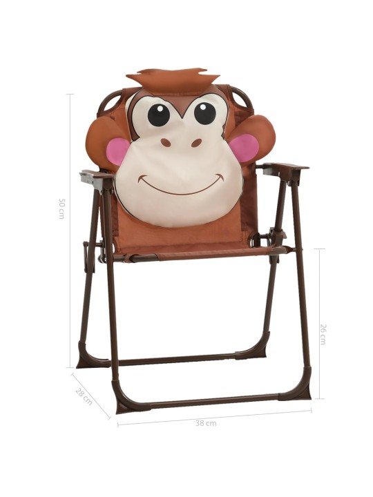 3dílný dětský zahradní bistro set se slunečníkem hnědý