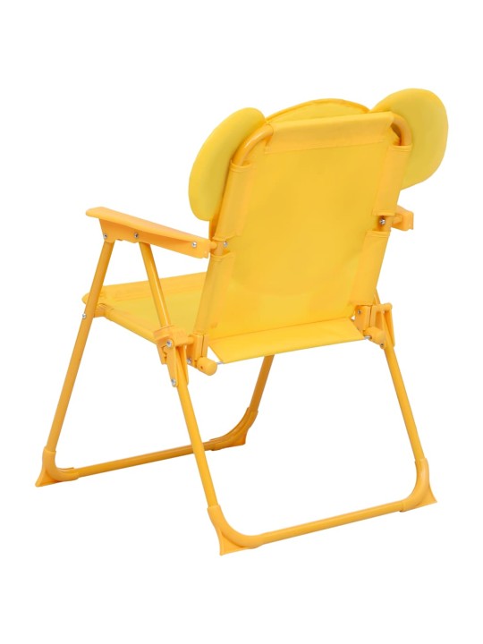 3dílný dětský zahradní bistro set se slunečníkem žlutý