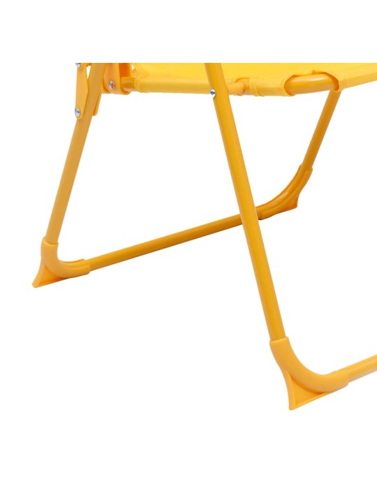 3dílný dětský zahradní bistro set se slunečníkem žlutý