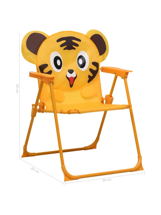 3dílný dětský zahradní bistro set se slunečníkem žlutý