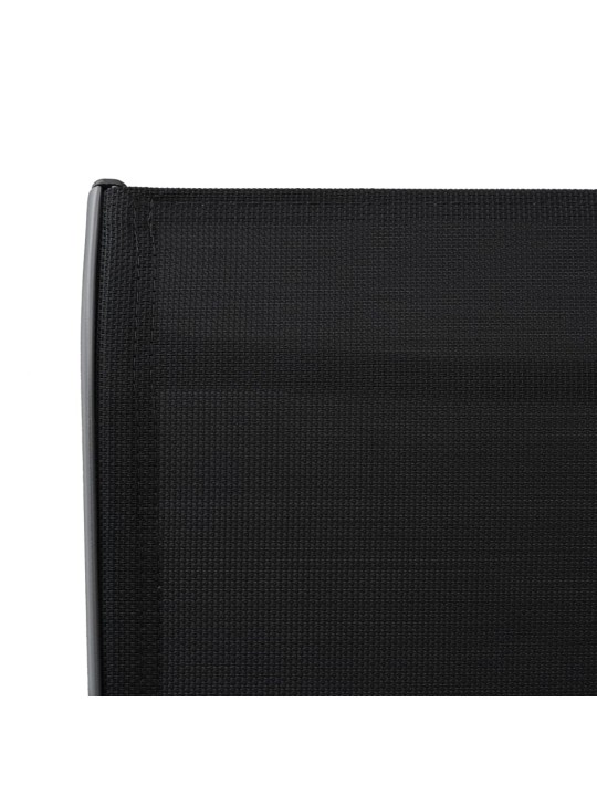 Zahradní barové židle 2 ks černé textilen