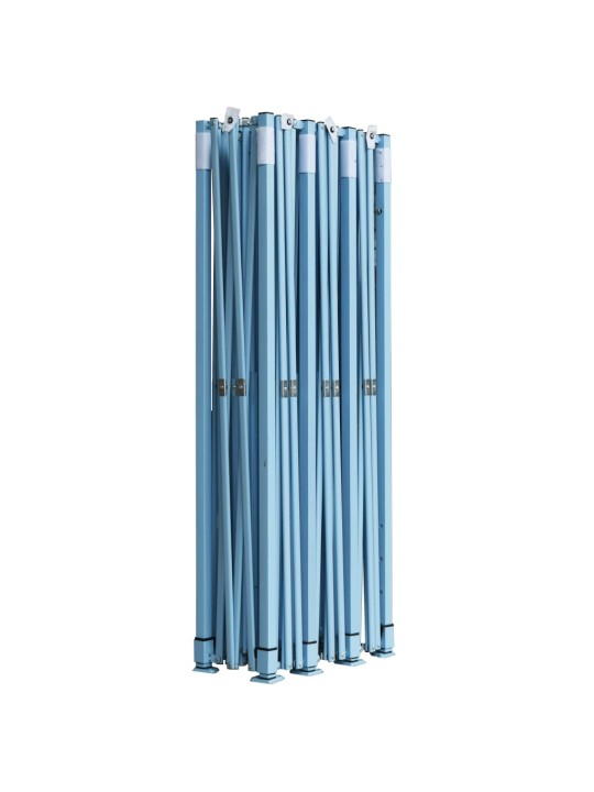 Skládací nůžkový stan s 5 bočními stěnami 3 x 9 m bílý