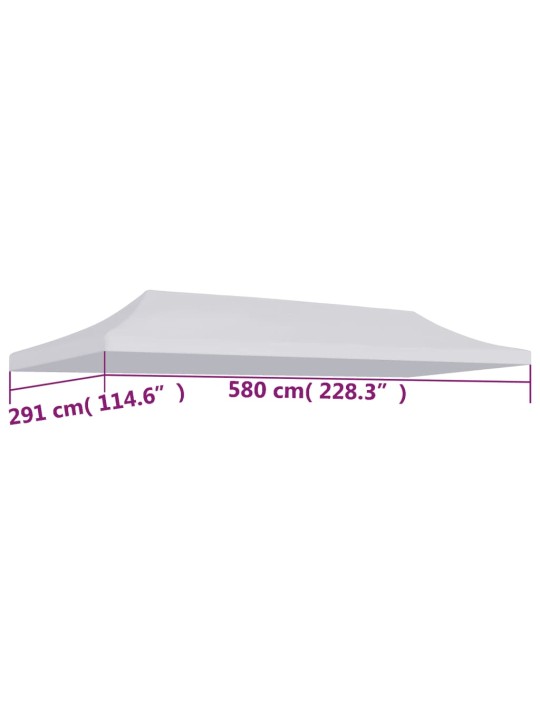 Střecha k party stanu 3 x 6 m bílá