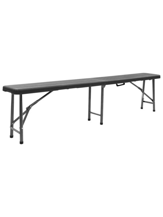 Skládací zahradní lavice 2 ks 180 cm hdpe černé